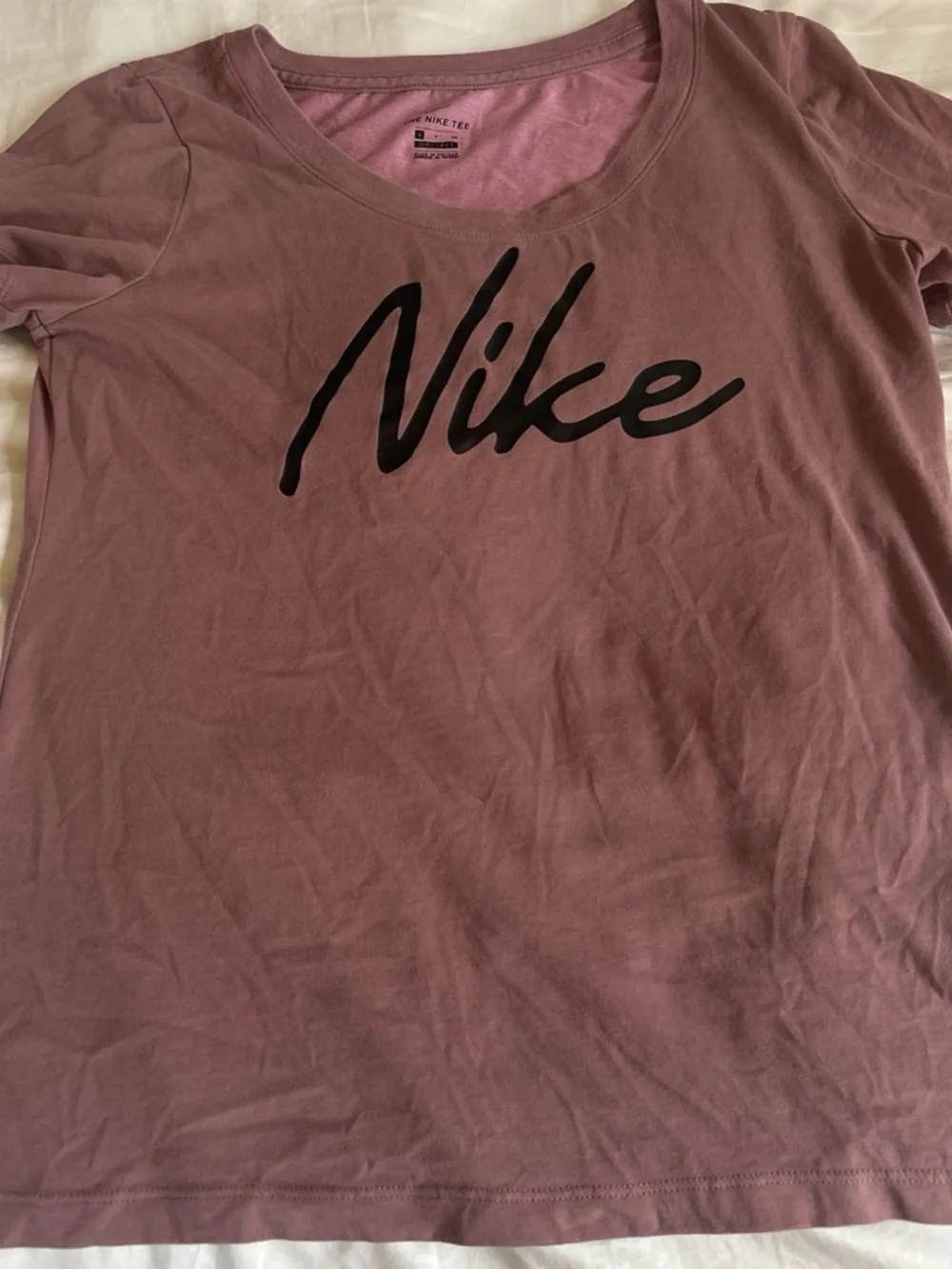 Nike Dusty Mauve Tee with Black Script